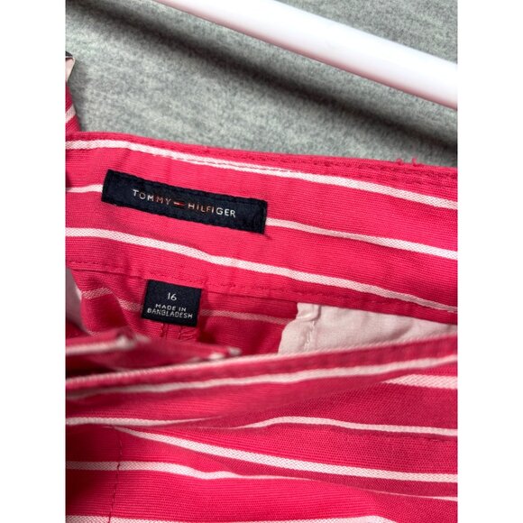 Tommy Hilfiger Womens Shorts 16 Striped Pink Preppy Nautical‎ Sailor - Picture 3 of 6